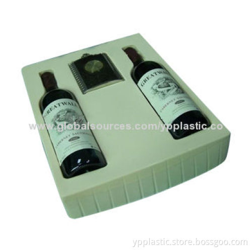 Plastic PS flocking tray for cosmetic, 100% recyclable material, plastic tray manufacturer